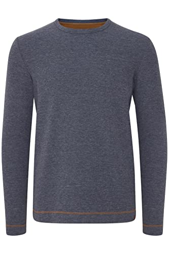 Indicode Herren Ambrosius Longsleeve Langarmshirt Shirt Mit Print aus 100% Baumwolle, Größe:XL, Farbe:Navy Mix (420) von Indicode