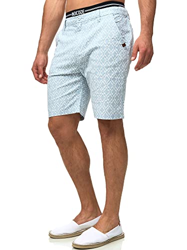Indicode Herren Apostolis Chino Shorts mit 4 Taschen | Bermuda Sommershorts für Männer Celestial Blue XXL von Indicode