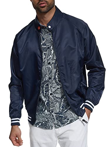 Indicode Herren Ayser Jacke mit Stehkragen & Reißverschluss | Übergangsjacke für Männer Navy L Indicode Herren Ayser Jacke mit Stehkragen & Reißverschluss | Übergangsjacke für Männer Navy L von Indicode