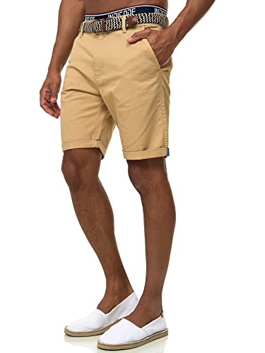 Indicode Herren Baltin Chino Shorts mit 5 Taschen aus 97% Baumwolle | Bermuda Sommershorts für Männer Mojave, XXL von Indicode