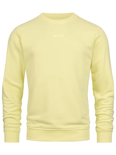 Indicode Herren Baxter Sweatshirt mit RIPP-Bündchen | Herren Sweater Pullover für Männer Young Wheat M von Indicode