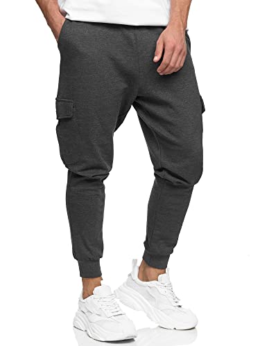 Indicode Herren Bendner Cargo Jogginghose | Trainingshose Jogger Freizeithose für Männer Charcoal Mix M von Indicode