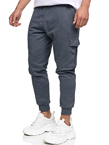 Indicode Herren Bendner Cargo Jogginghose | Trainingshose Jogger Freizeithose für Männer Navy Mix M von Indicode