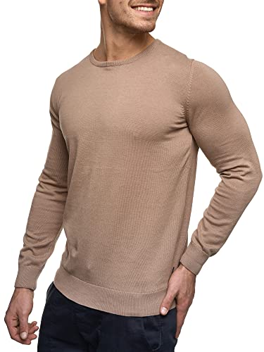 Indicode Herren Benjamin Feinstrickpullover aus 100% Baumwolle | Strickpullover für Männer Silver Mink S von Indicode