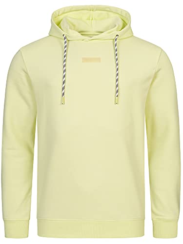 Indicode Herren Bentley Sweatshirt mit Kapuze | Hoodie Kapuzenpullover für Männer Lime Cream L von Indicode