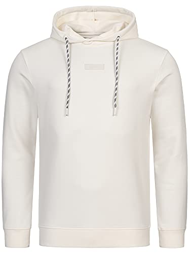 Indicode Herren Bentley Sweatshirt mit Kapuze | Hoodie Kapuzenpullover für Männer Marshmellow S von Indicode