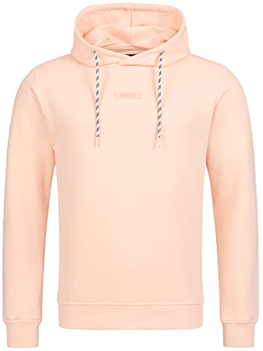 Indicode Herren Bentley Sweatshirt mit Kapuze | Hoodie Kapuzenpullover für Männer Pale Peach L von Indicode