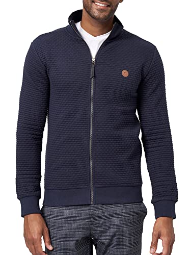 Indicode Herren Bermie Sweatjacke mit Stehkragen | Cardigan Herrenjacke Sweater Männer Navy, S von Indicode