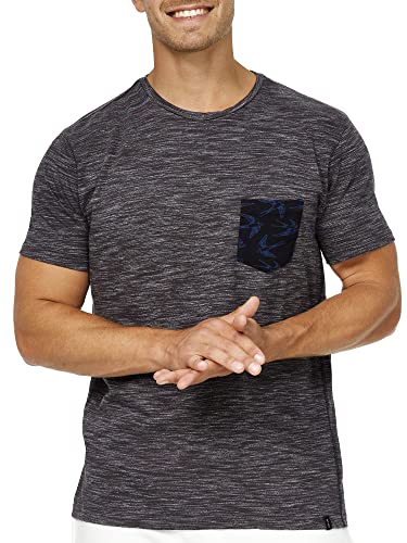 Indicode Herren Blaine T-Shirt mit Rundhals-Ausschnitt | Herrenshirt Sommershirt Anthrazit XL von Indicode