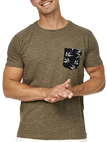 Indicode Herren Blaine T-Shirt mit Rundhals-Ausschnitt | Herrenshirt Sommershirt Grün M von Indicode