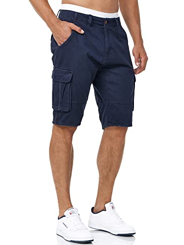 Indicode Herren Blixt Cargo Shorts mit 6 Taschen und Gürtel aus 100% Baumwolle | Männer Navy, S Indicode Herren Blixt Cargo Shorts mit 6 Taschen und Gürtel aus 100% Baumwolle | Männer Navy, S von Indicode