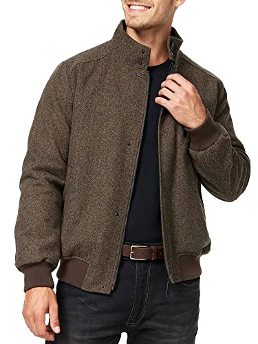 Indicode Herren Bob Winterjacke aus 50% Wolle | Herrenjacke Jacke Männer Dark Sand XL von Indicode