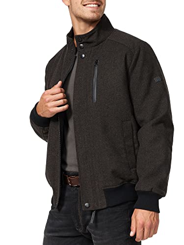 Indicode Herren Bob Winterjacke aus 50% Wolle | Herrenjacke Jacke Männer Mini Herringbone Brown S von Indicode