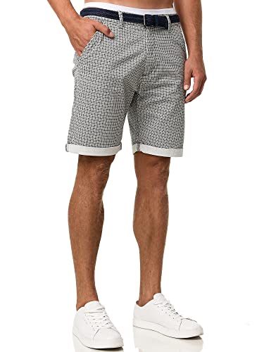Indicode Herren Bourchier Chino Shorts mit 4 Taschen aus 98% Baumwolle | Bermuda Sommershorts für Männer Dk Grey, M von Indicode