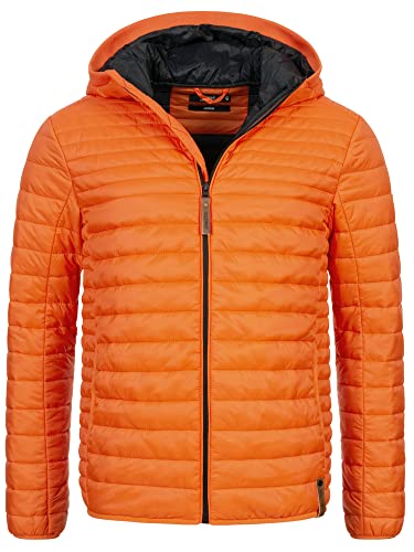 Indicode Herren Bowers Steppjacke in Daunenjacken-Optik | Winterjacke Übergangsjacke Orangeade L von Indicode