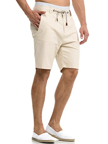 Indicode Herren Bowmanville Shorts aus Leinen & Baumwolle | Herrenshorts Freizeitshorts Fog L Indicode Herren Bowmanville Shorts aus Leinen & Baumwolle | Herrenshorts Freizeitshorts Fog L von Indicode