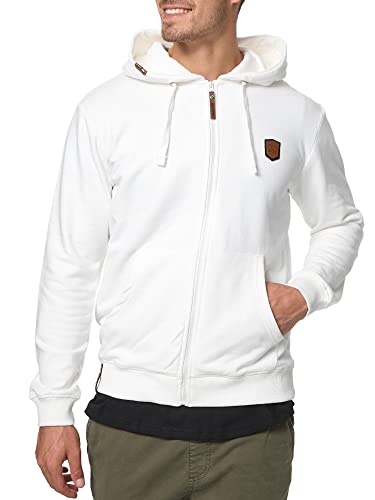 Indicode Herren Braidwood Kapuzensweatjacke | Hoodie Kapuzenpullover Pullover für Männer Offwhite XXL von Indicode