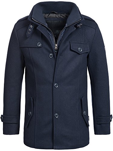Indicode Herren Brandon Kurzmantel mit Stehkragen | Herrenmantel Wollmantel Mantel Männer Navy M Indicode Herren Brandon Kurzmantel mit Stehkragen | Herrenmantel Wollmantel Mantel Männer Navy M von Indicode