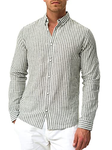 Indicode Herren Brayden Hemd gestreift mit Button-Down-Kragen | Herrenhemd Männerhemd Beetle XXL Indicode Herren Brayden Hemd gestreift mit Button-Down-Kragen | Herrenhemd Männerhemd Beetle XXL von Indicode