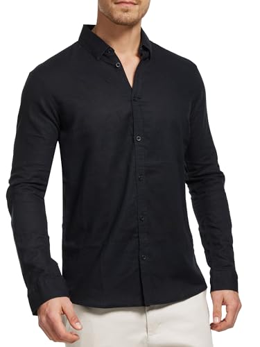 Indicode Herren Brayden Hemd gestreift mit Button-Down-Kragen | Herrenhemd Männerhemd Black XXL Indicode Herren Brayden Hemd gestreift mit Button-Down-Kragen | Herrenhemd Männerhemd Black XXL von Indicode