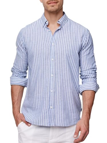 Indicode Herren Brayden Hemd gestreift mit Button-Down-Kragen | Herrenhemd Männerhemd Dark Navy XXL Indicode Herren Brayden Hemd gestreift mit Button-Down-Kragen | Herrenhemd Männerhemd Dark Navy XXL von Indicode