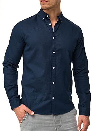 Indicode Herren Brayden Hemd gestreift mit Button-Down-Kragen | Herrenhemd Männerhemd Navy - solid XXL Indicode Herren Brayden Hemd gestreift mit Button-Down-Kragen | Herrenhemd Männerhemd Navy - solid XXL von Indicode