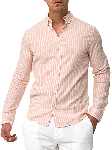 Indicode Herren Brayden Hemd gestreift mit Button-Down-Kragen | Herrenhemd Männerhemd Coral Cloud XXL Indicode Herren Brayden Hemd gestreift mit Button-Down-Kragen | Herrenhemd Männerhemd Coral Cloud XXL von Indicode