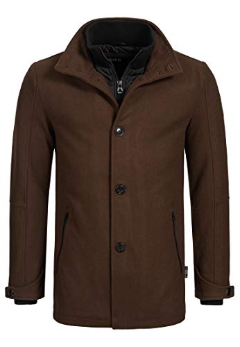 Indicode Herren Brittany Kurzmantel mit Stehkragen | Herrenmantel Wollmantel Mantel Männer Demitasse, S von Indicode