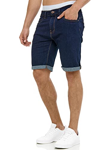 Indicode Herren Caden Jeans Shorts mit 5 Taschen | Herrenshorts Used Look für Männer Rinse Wash S von Indicode