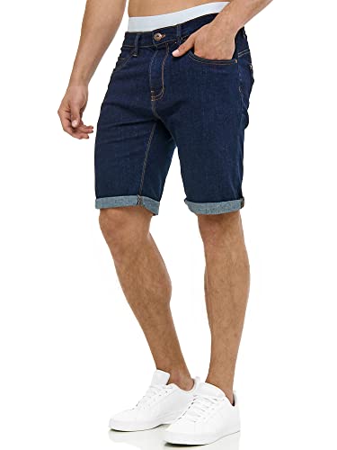 Indicode Herren Caden Jeans Shorts mit 5 Taschen | Herrenshorts Used Look für Männer Rinse Wash M von Indicode