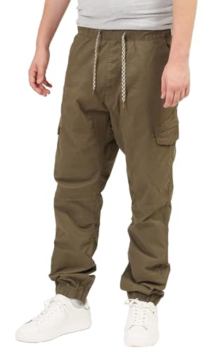 Indicode Herren Cargohose Jones Cargo Hose Freizeithose Chino Outdoorhose Stoffhose (Army, XXL) von Indicode