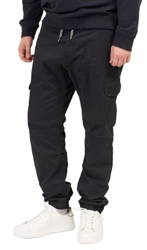 Indicode Herren Cargohose Jones Cargo Hose Freizeithose Chino Outdoorhose Stoffhose (Schwarz, M) von Indicode