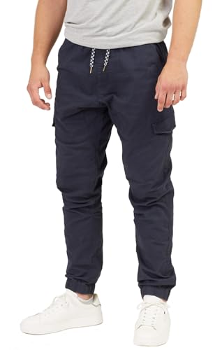 Indicode Herren Cargohose Jones Cargo Hose Freizeithose Chino Outdoorhose Stoffhose (Navy, M) von Indicode