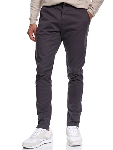 Indicode Herren Cherry Chinohose Stretchhose | Chino Herrenhose Stretch Stoffhose Dk Grey, 38/32 von Indicode