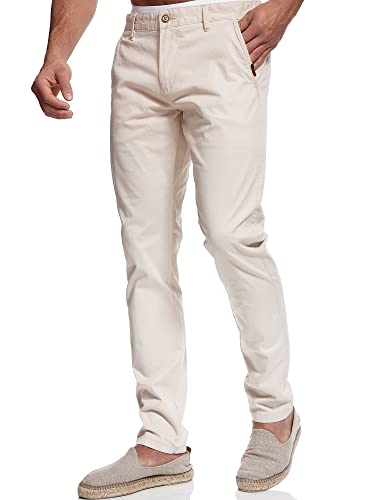 Indicode Herren Cherry Chinohose Stretchhose | Chino Herrenhose Stretch Stoffhose Fog 34/32 von Indicode