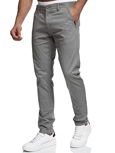 Indicode Herren Cherry Chinohose Stretchhose | Chino Herrenhose Stretch Stoffhose Lt Grey 29/34 von Indicode