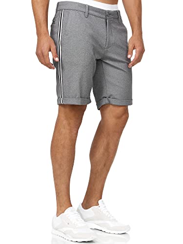 Indicode Herren Chiltern Chino Shorts meliert | Bermuda Herrenshort Chinohose für Männer Lt Grey Mix XXL von Indicode