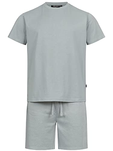 Indicode Herren Comfy Shorts & Shirt Set | Sweatshorts & T-Shirt Bundle aus Baumwollmischung Abyss XXL von Indicode