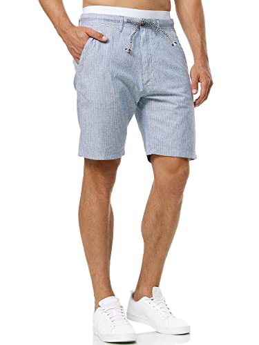 Indicode Herren Corvallis Chino Shorts mit 4 Taschen | Bermuda Sommershorts für Männer Copen Blue, S von Indicode