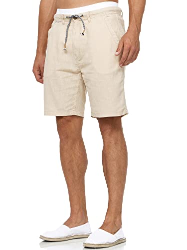 Indicode Herren Corvallis Chino Shorts mit 4 Taschen | Bermuda Sommershorts für Männer Fog, M von Indicode