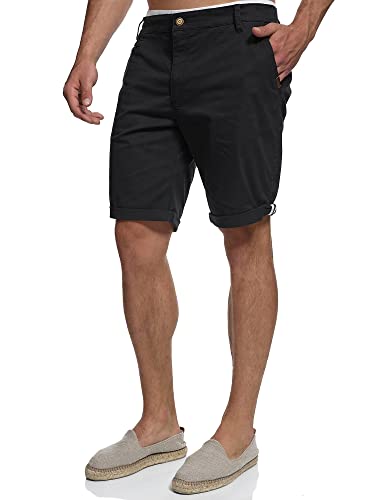 Indicode Herren Creel Chino Shorts mit 5 Taschen | Bermuda Herrenshorts Chinoshorts Freizeitshorts Männer Black, XXL von Indicode
