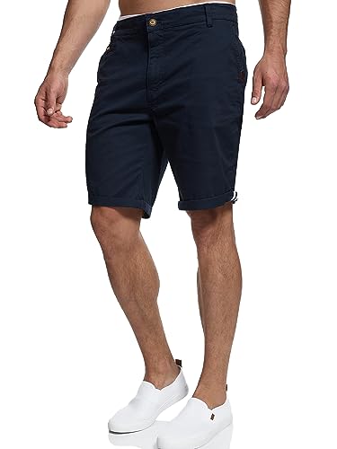 Indicode Herren Creel Chino Shorts mit 5 Taschen | Bermuda Herren Chino Shorts f. Männer Navy 3XL von Indicode