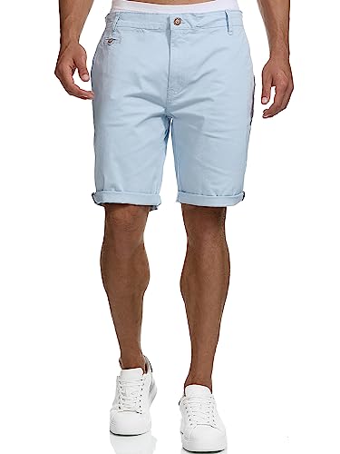 Indicode Herren Creel Chino Shorts mit 5 Taschen | Bermuda Herrenshorts Chinoshorts Freizeitshorts Männer Sky Way, XL von Indicode