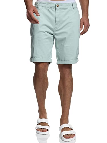 Indicode Herren Creel Chino Shorts mit 5 Taschen | Bermuda Herrenshorts Chinoshorts Freizeitshorts Männer Surf Spray, XXL von Indicode