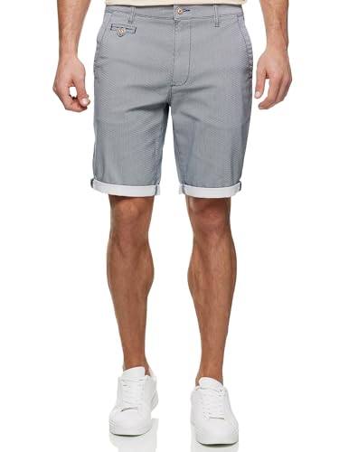Indicode Herren Cuba Chino Shorts mit 5 Taschen aus Baumwollgemisch | Bermuda Sommershorts für Männer Light Indigo, XXL von Indicode