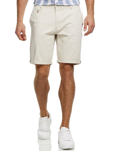 Indicode Herren Cuba Chino Shorts mit 5 Taschen aus Baumwollgemisch | Bermuda Sommershorts für Männer Kit, XXL von Indicode
