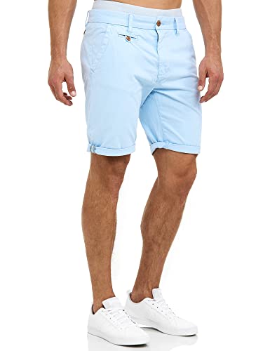Indicode Herren Cuba Chino Shorts mit 5 Taschen aus Baumwollgemisch | Bermuda Sommershorts für Männer Sky Way, 3XL von Indicode