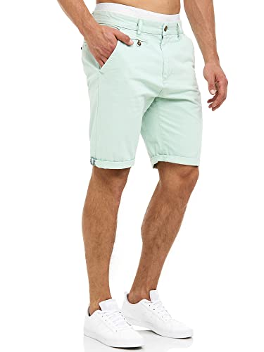 Indicode Herren Cuba Chino Shorts mit 5 Taschen aus Baumwollgemisch | Bermuda Sommershorts für Männer Surf Spray, XL Indicode Herren Cuba Chino Shorts mit 5 Taschen aus Baumwollgemisch | Bermuda Sommershorts für Männer Surf Spray, XL von Indicode