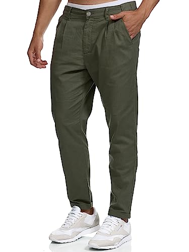Indicode Herren Cunningham Stoffhose aus Baumwolle & Leinen | Herrenhose Freizeithose Männer Army XXL Indicode Herren Cunningham Stoffhose aus Baumwolle & Leinen | Herrenhose Freizeithose Männer Army XXL von Indicode