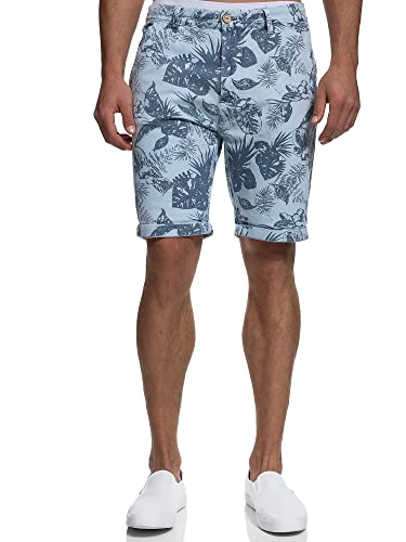 Indicode Herren Curtain Chino Shorts mit Gürtel | Bermuda Herrenshort Chinohose f. Männer Sky Way, S von Indicode